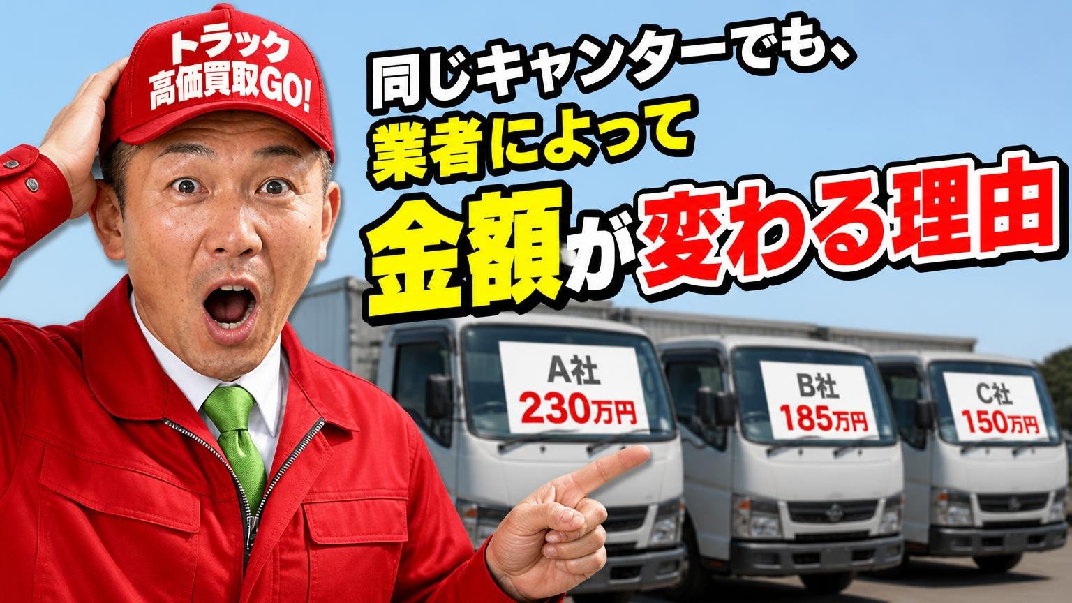 同じキャンターでも、業者によって金額が変わる理由