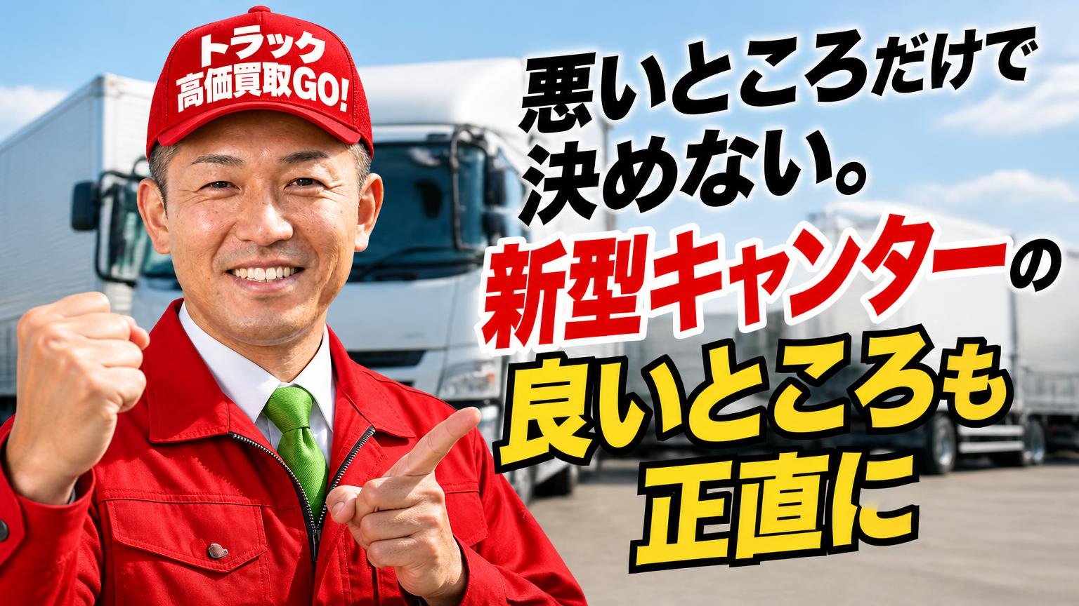 悪いところだけで決めない。新型キャンターの良いところも正直に