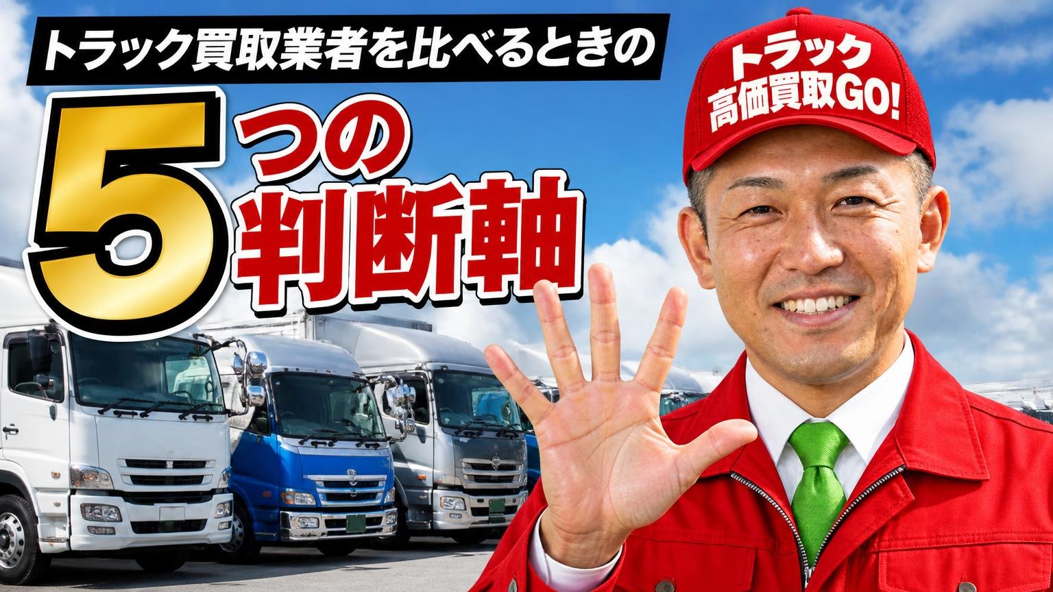 リトラスも含めて、トラック買取業者を比べるときの5つの判断軸
