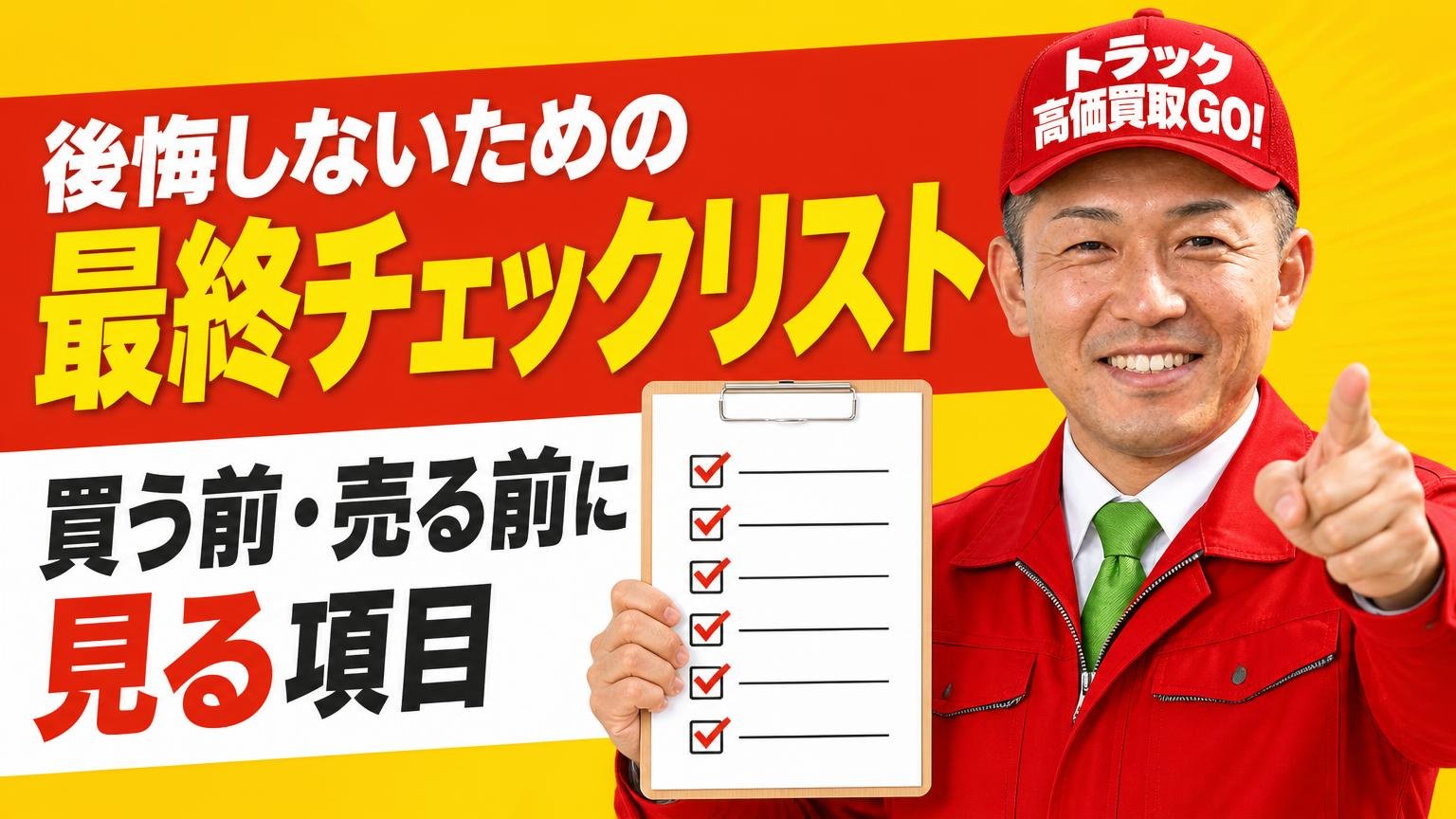 後悔しないための最終チェックリスト|買う前・売る前に見る項目
