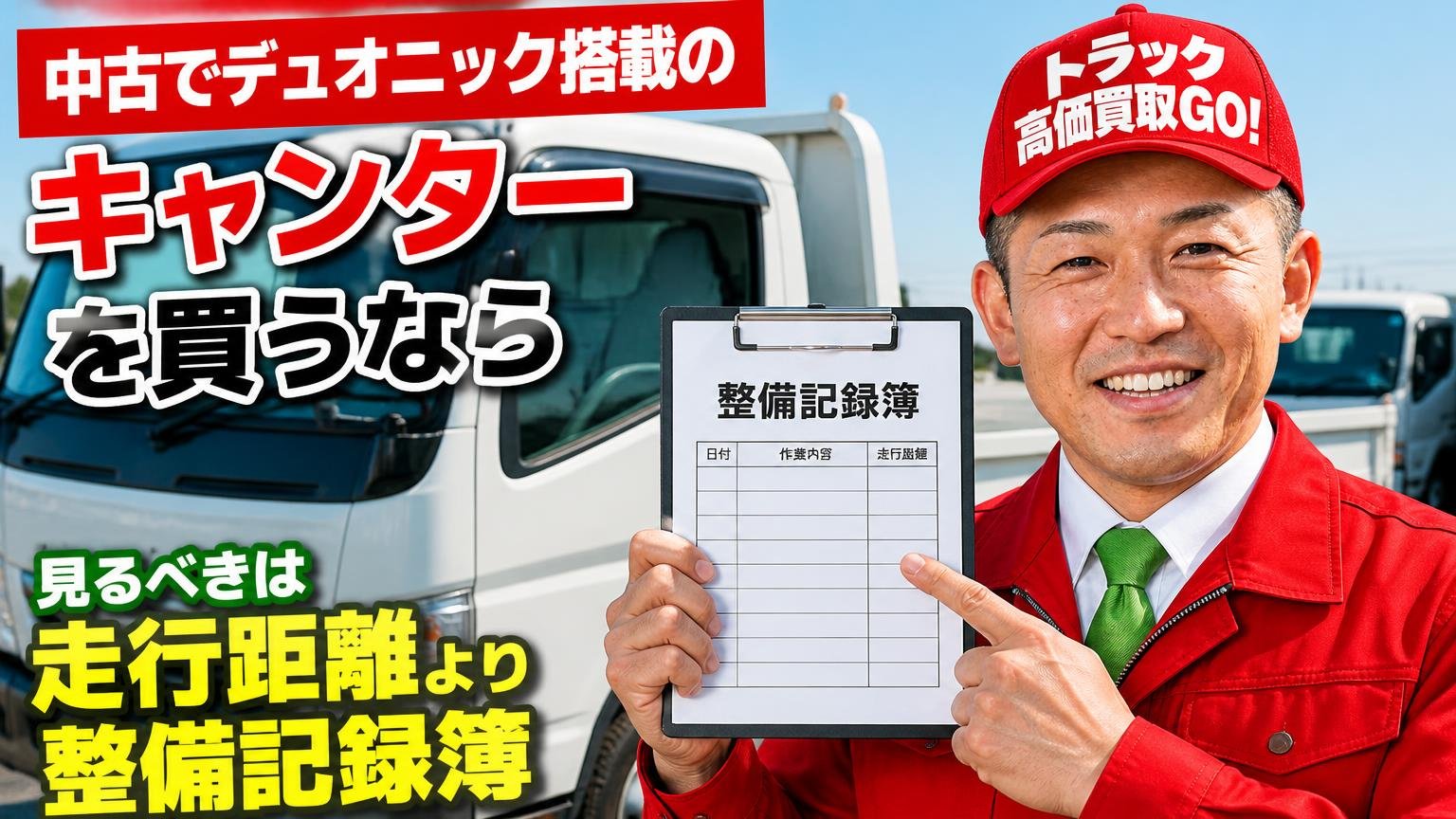 中古でデュオニック搭載のキャンターを買うなら|見るべきは走行距離より整備記録簿