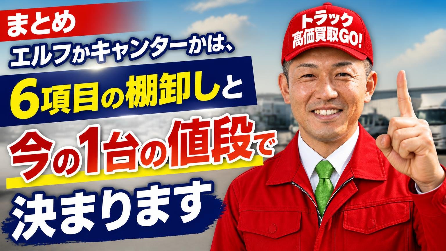 まとめ|エルフかキャンターかは、6項目の棚卸しと「今の1台の値段」で決まります