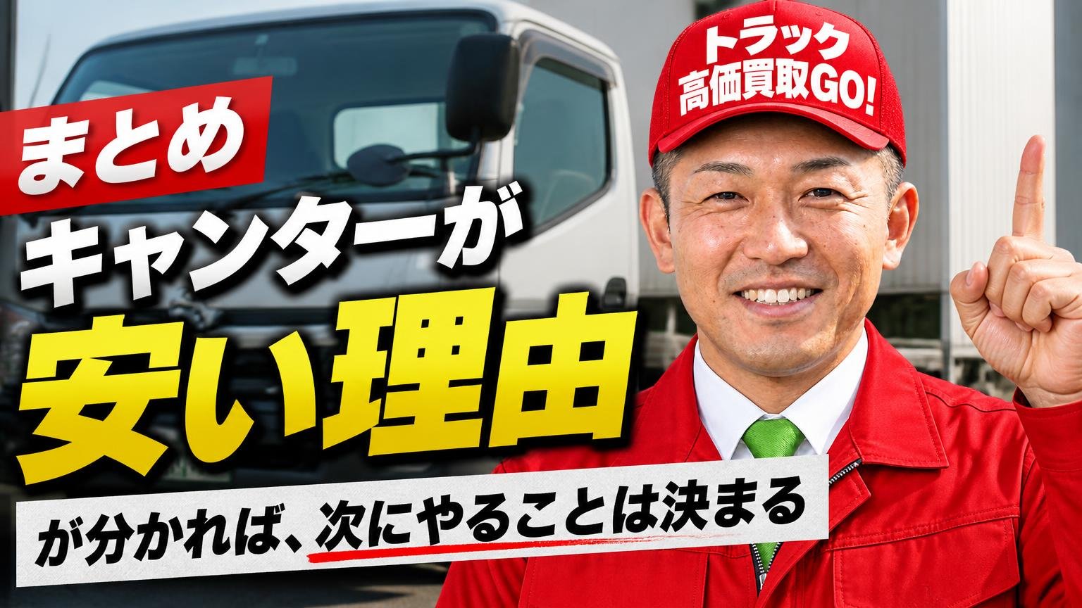 まとめ|キャンターが安い理由が分かれば、次にやることは決まる