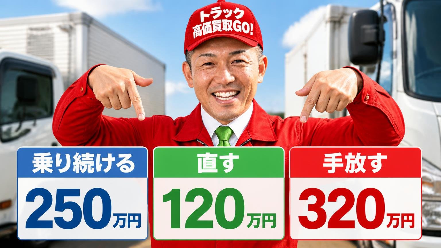 「乗り続ける・直す・手放す」の3択を、金額で並べて比べる