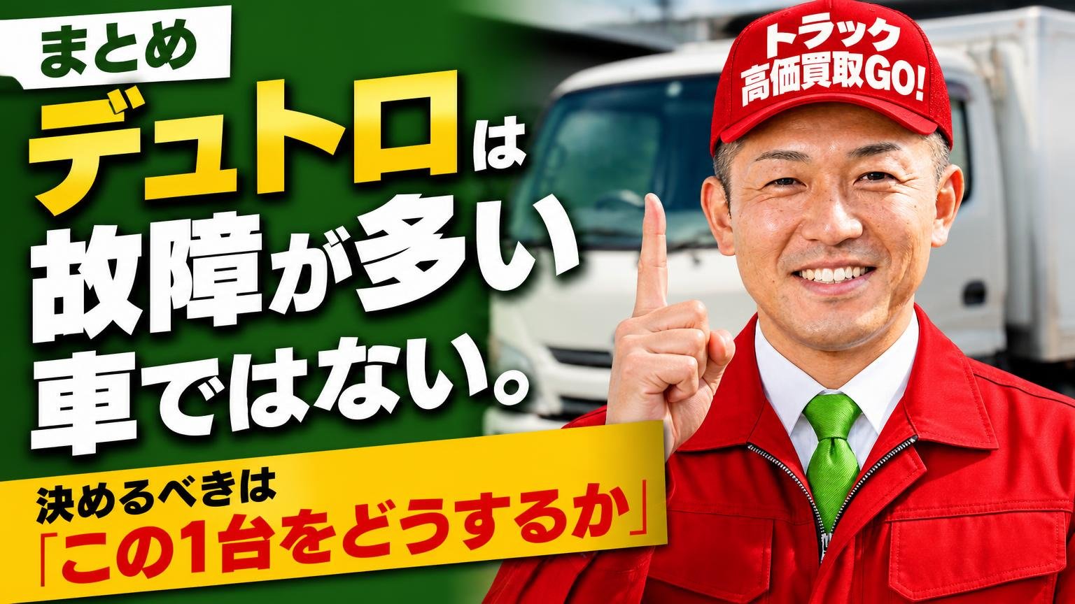 まとめ｜デュトロは故障が多い車ではない。決めるべきは「この1台をどうするか」