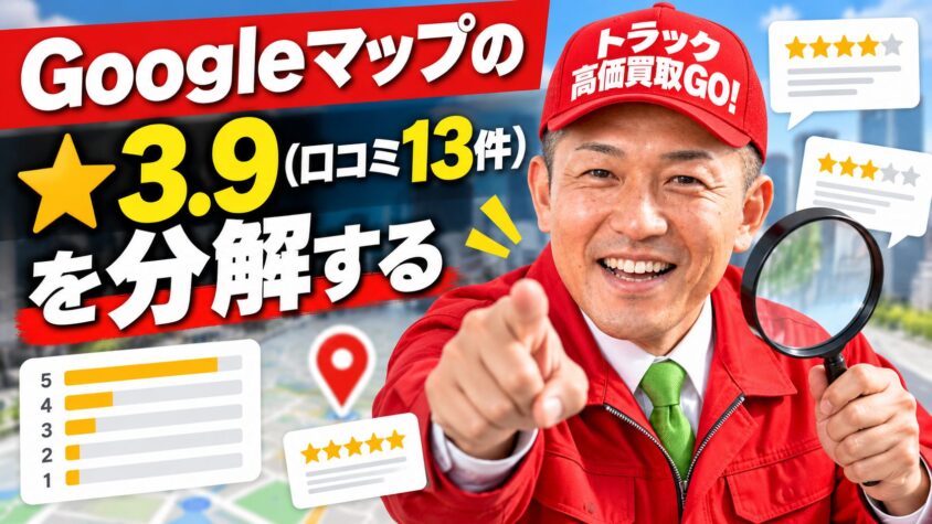 Googleマップの★3.9（口コミ13件）を分解する
