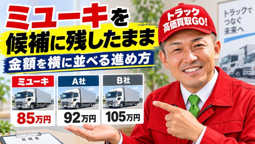 ミユーキを候補に残したまま、金額を横に並べる進め方