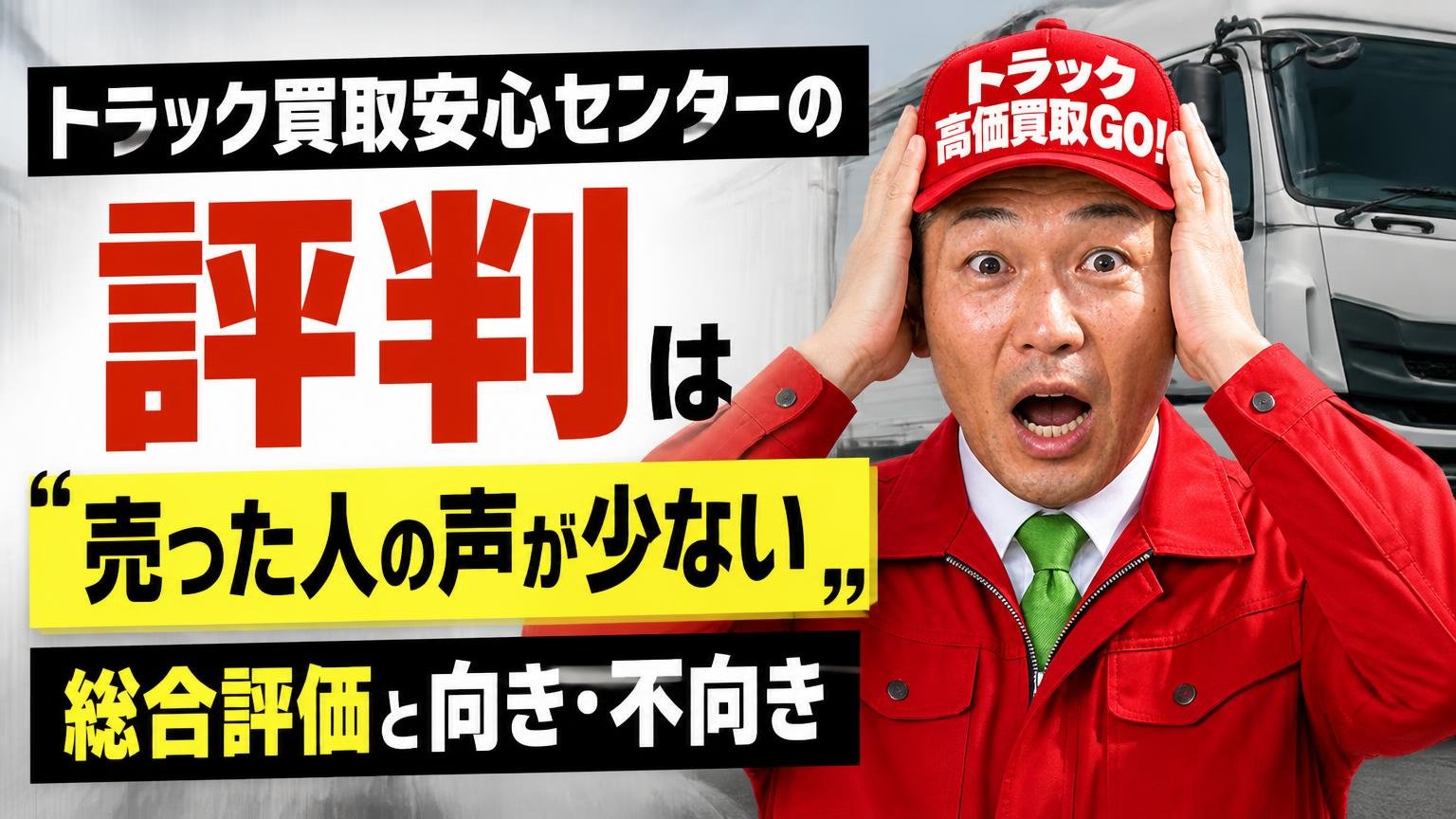 【結論】トラック買取安心センターの評判は「売った人の声が少ない」——総合評価と向き不向き