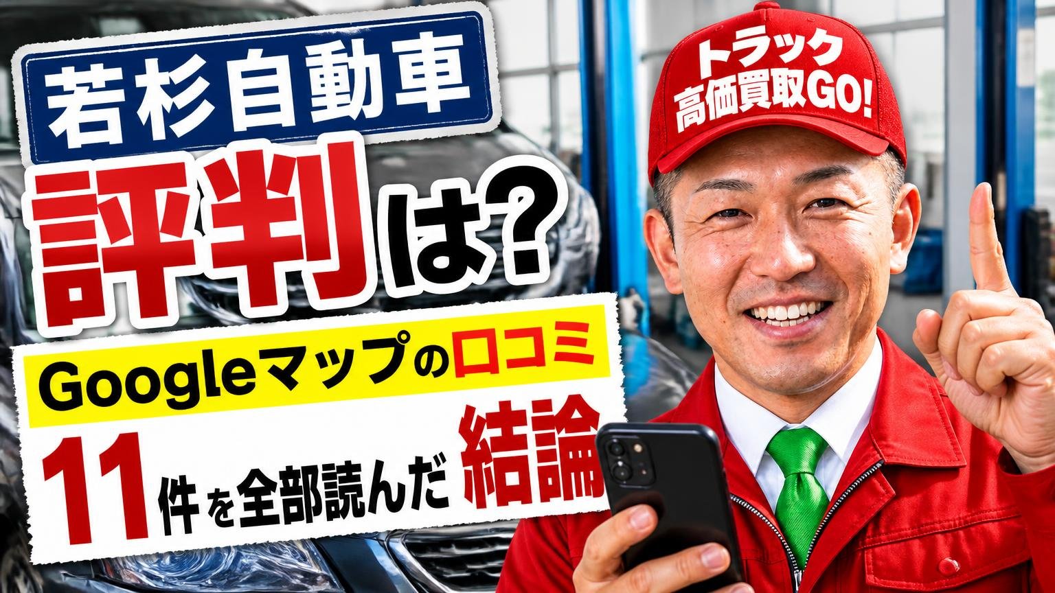 若杉自動車の評判は?Googleマップの口コミ11件を全部読んだ結論
