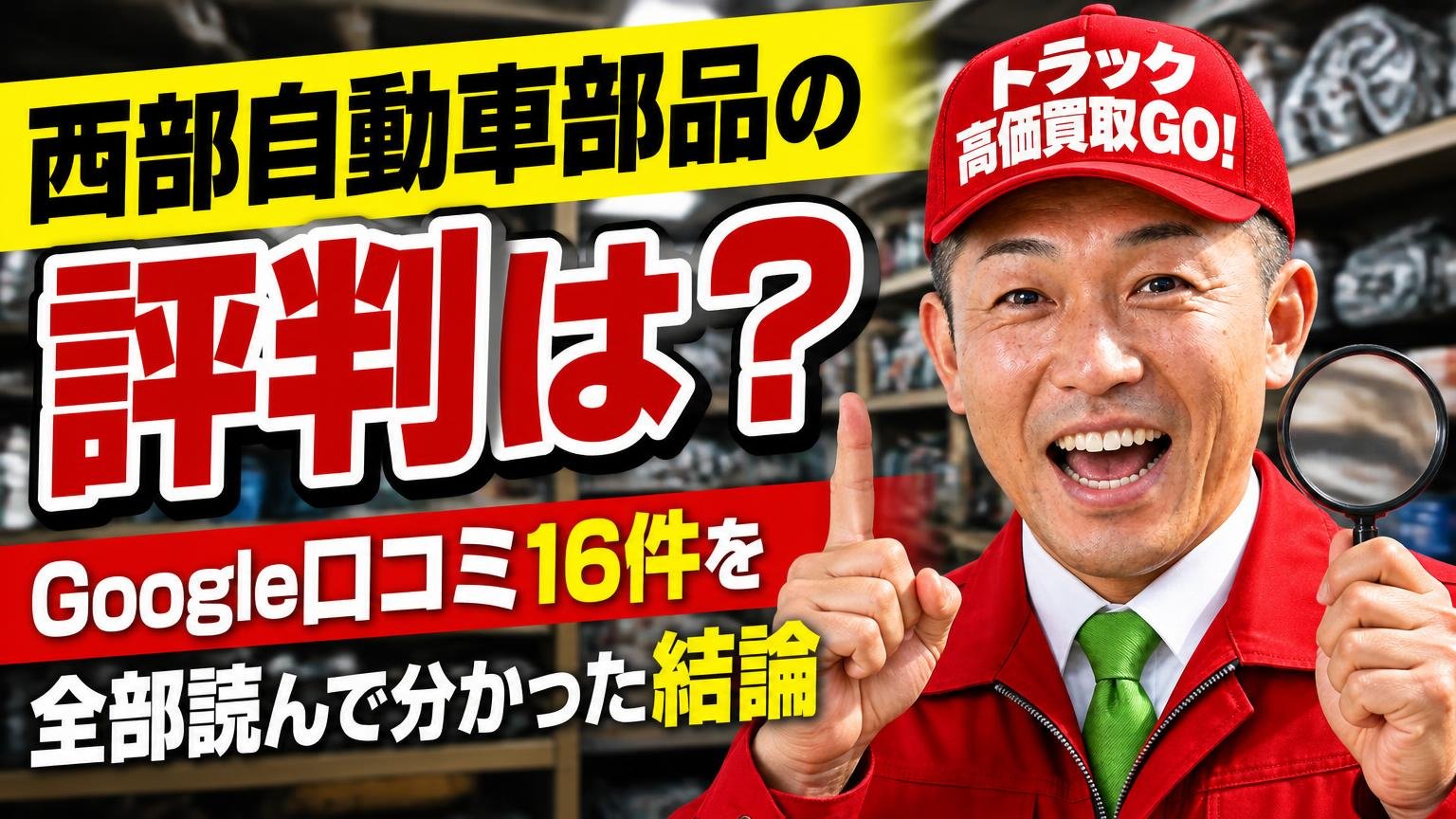 西部自動車部品の評判は?Google口コミ16件を全部読んで分かった結論