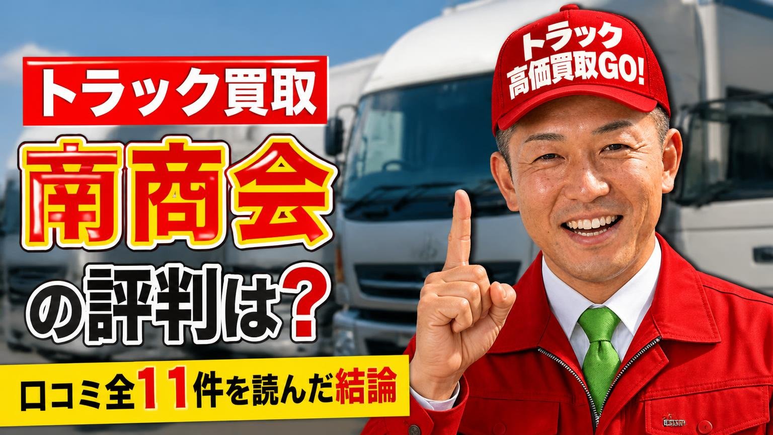 トラック買取「南商会」の評判は?口コミ全11件を読んだ結論