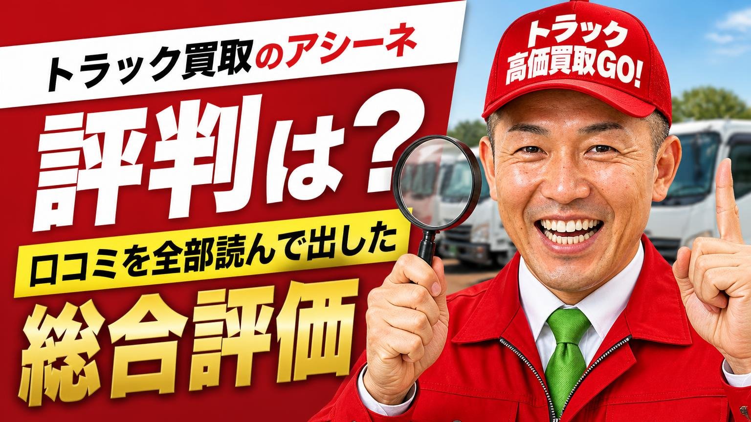 トラック買取のアシーネの評判は?口コミを全部読んで出した総合評価