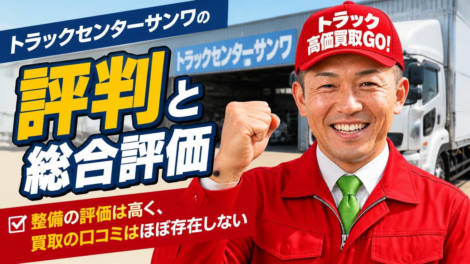 【結論】トラックセンターサンワの評判と総合評価｜整備の評価は高く、買取の口コミはほぼ存在しない