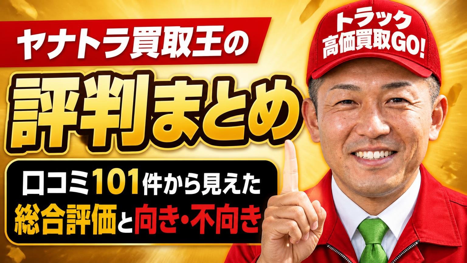 ヤナトラ買取王の評判まとめ|口コミ101件から見えた総合評価と向き・不向き