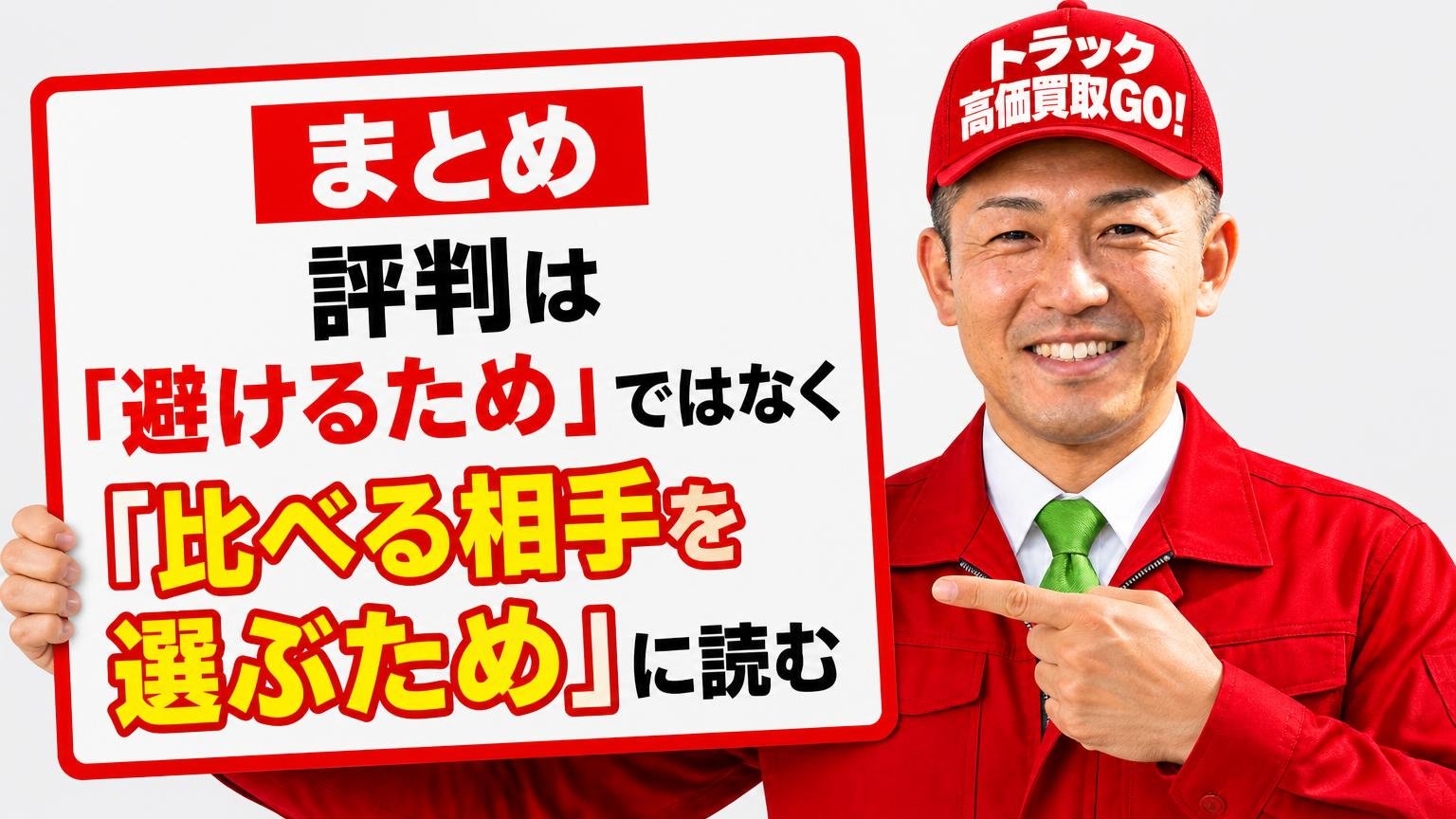 まとめ｜評判は「避けるため」ではなく「比べる相手を選ぶため」に読む