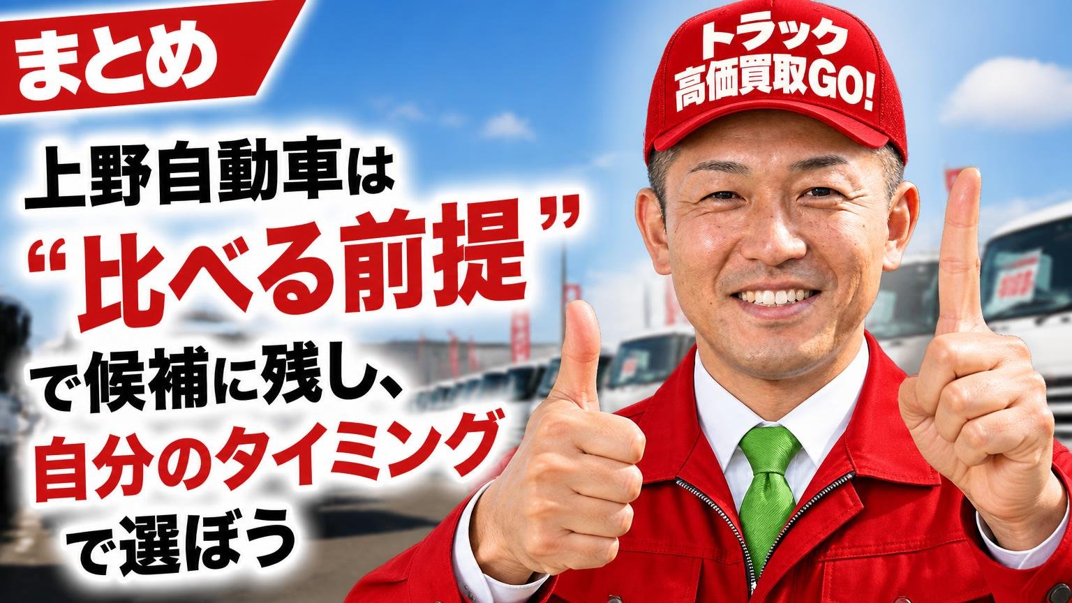 まとめ|上野自動車は「比べる前提」で候補に残し、自分のタイミングで選ぼう