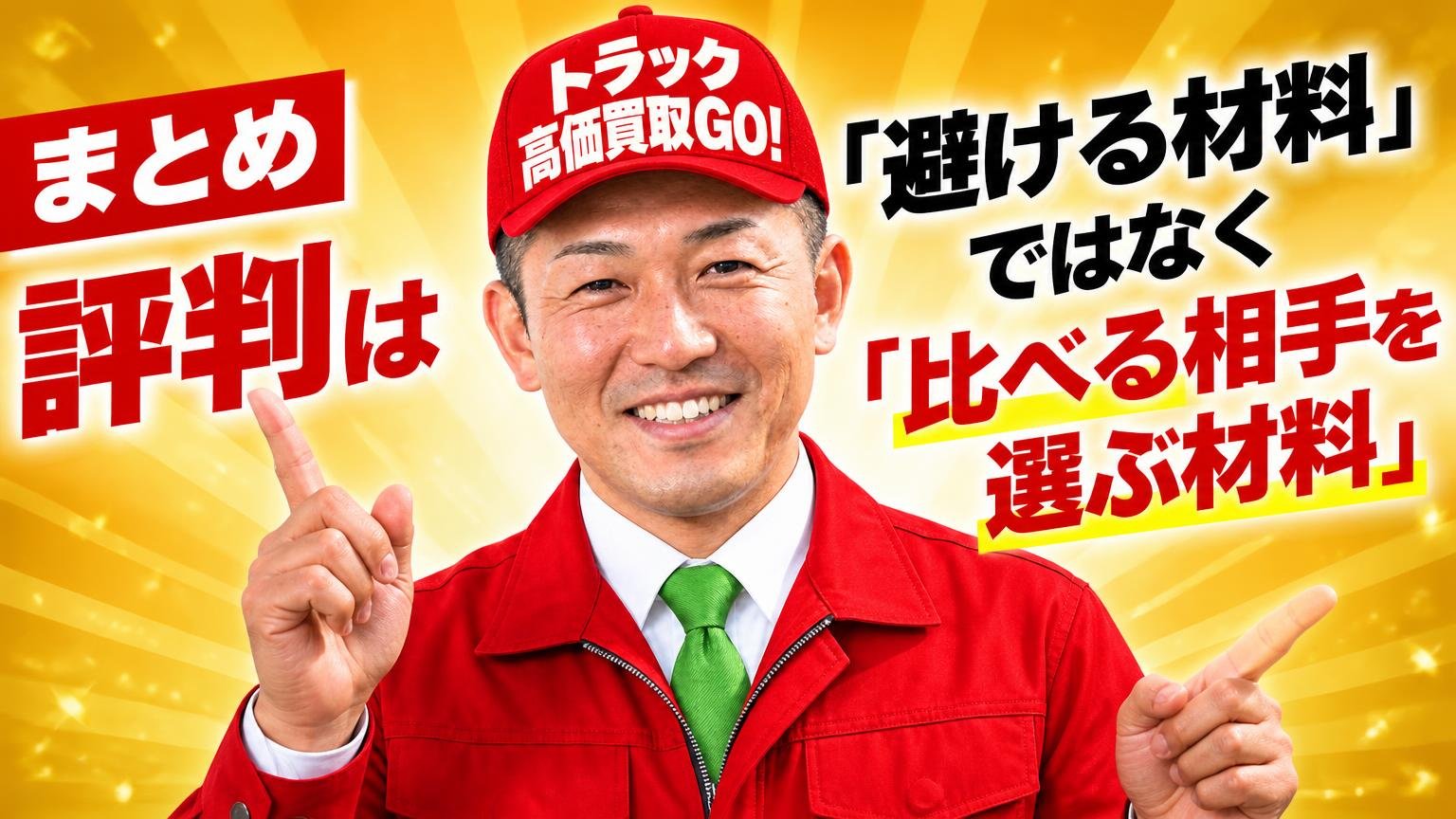 まとめ|評判は「避ける材料」ではなく「比べる相手を選ぶ材料」