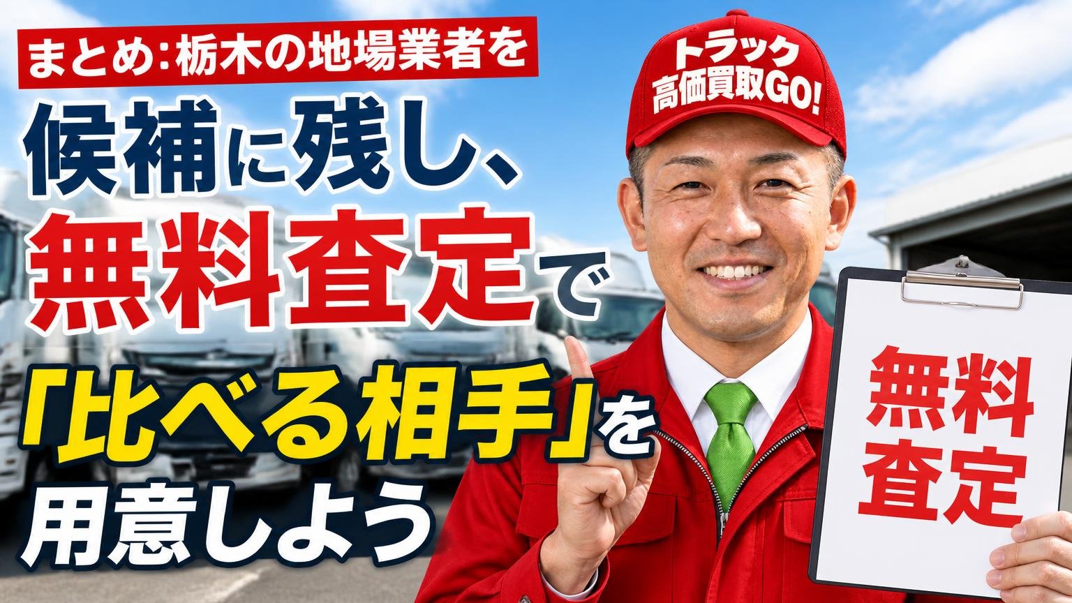 まとめ：栃木の地場業者を候補に残し、無料査定で「比べる相手」を用意しよう