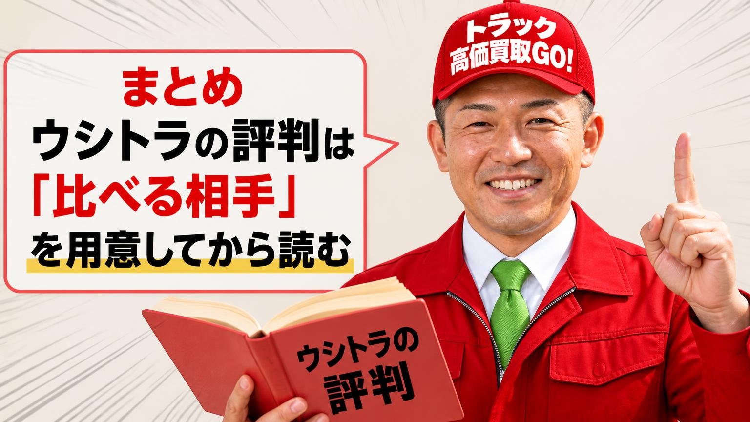 まとめ｜ウシトラの評判は「比べる相手」を用意してから読む