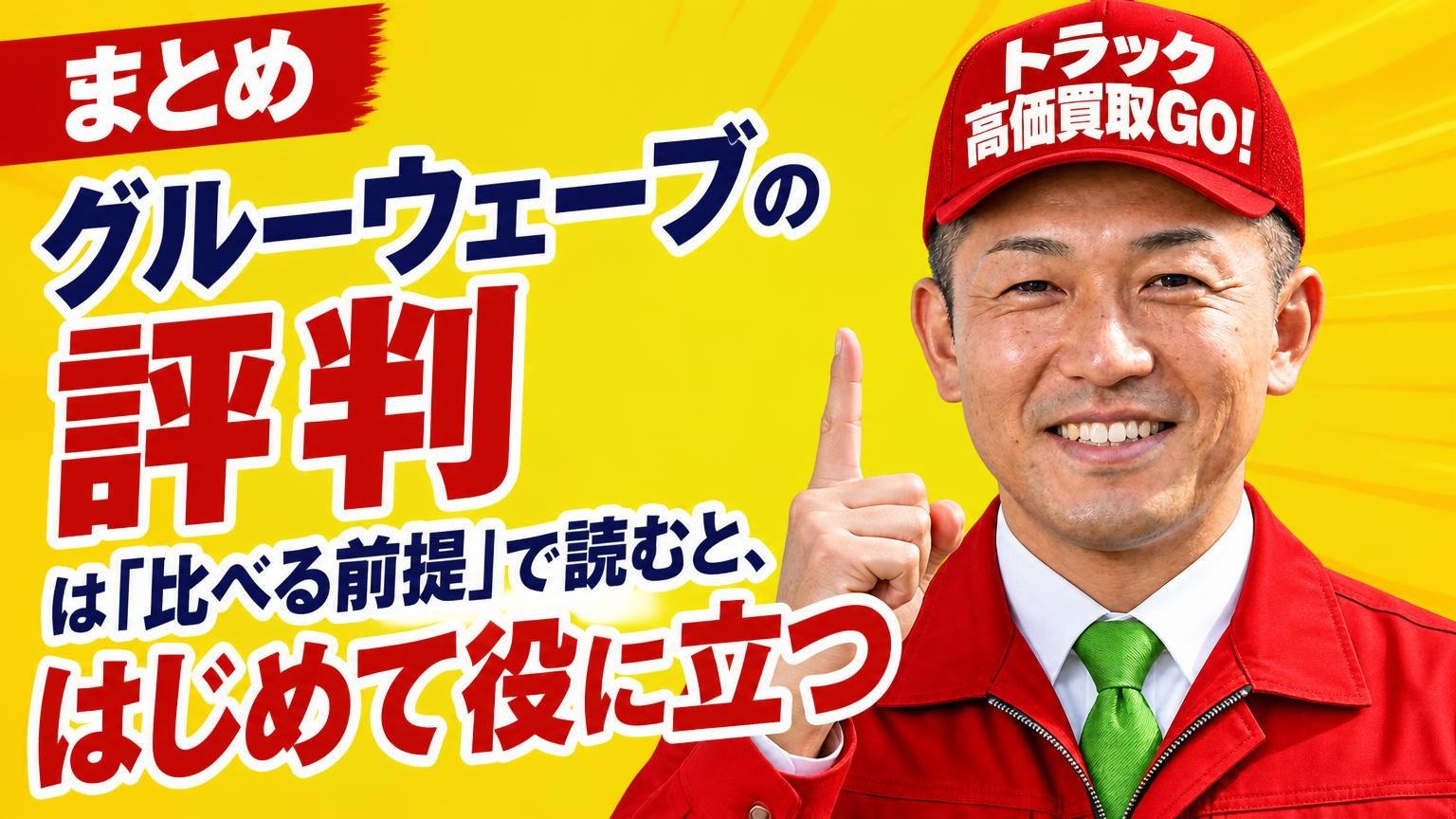 まとめ|グルーウェーブの評判は「比べる前提」で読むと、はじめて役に立つ