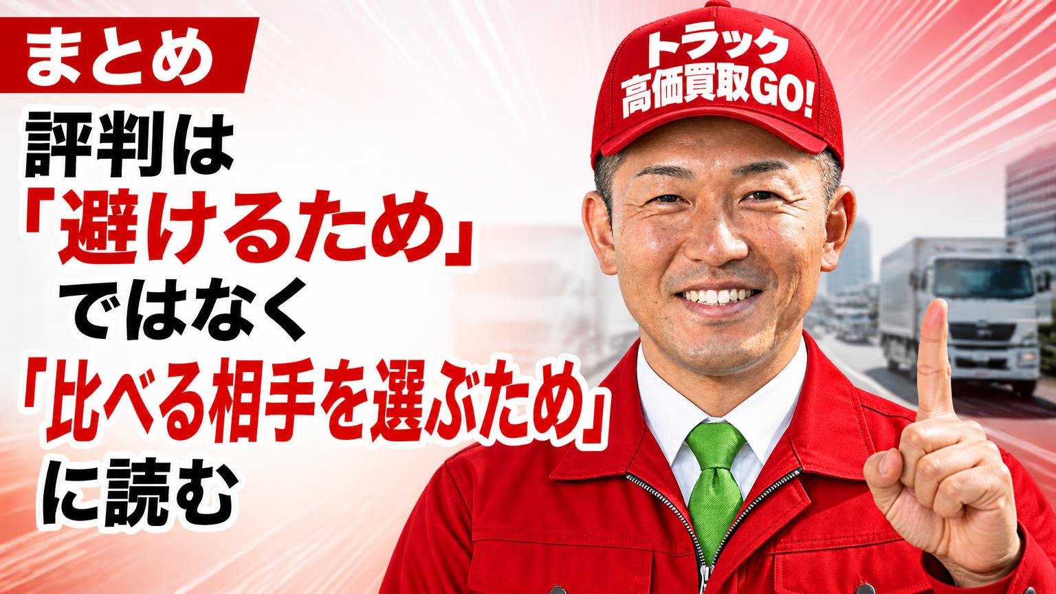 まとめ|評判は「避けるため」ではなく「比べる相手を選ぶため」に読む