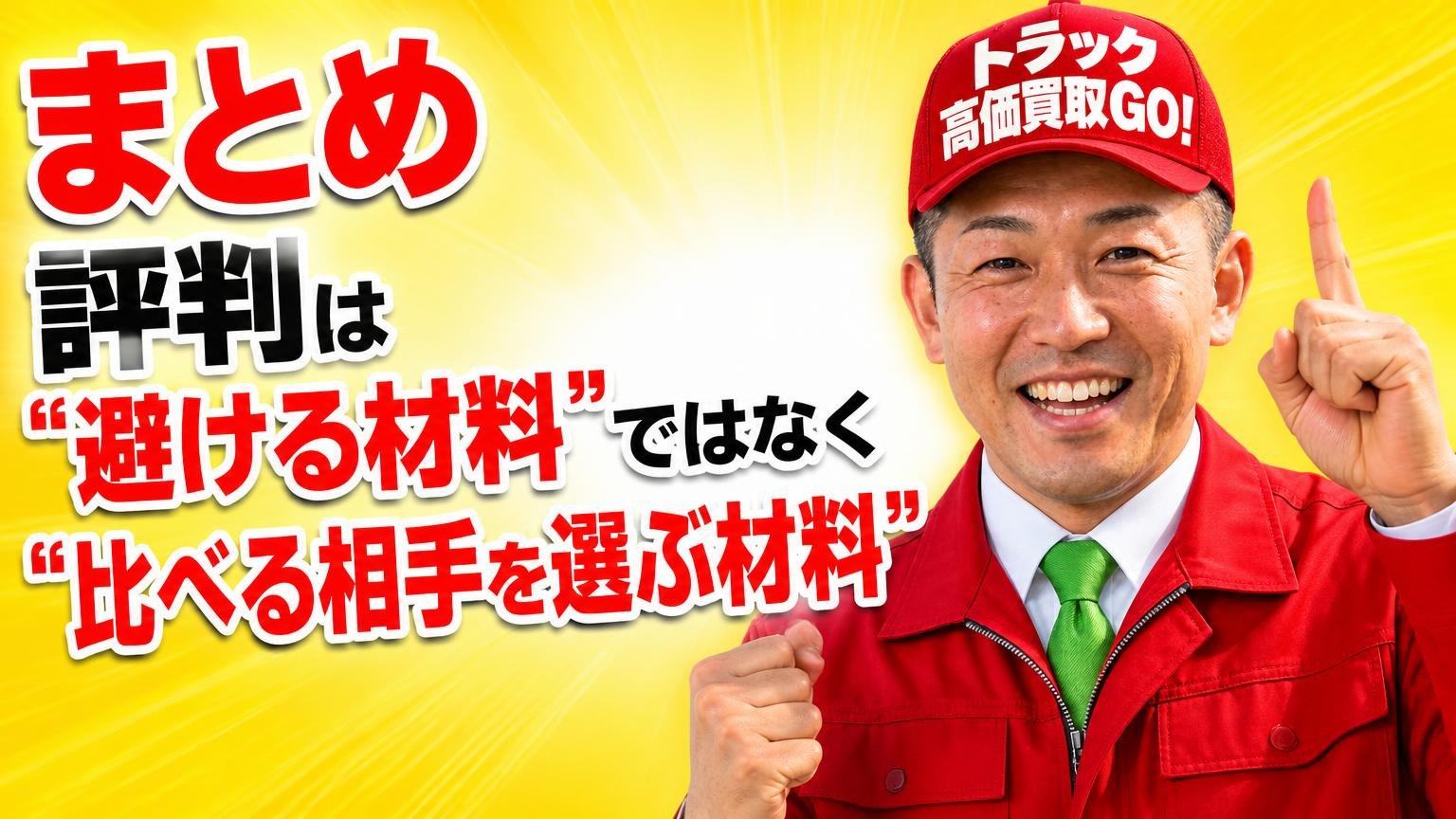 まとめ｜評判は「避ける材料」ではなく「比べる相手を選ぶ材料」
