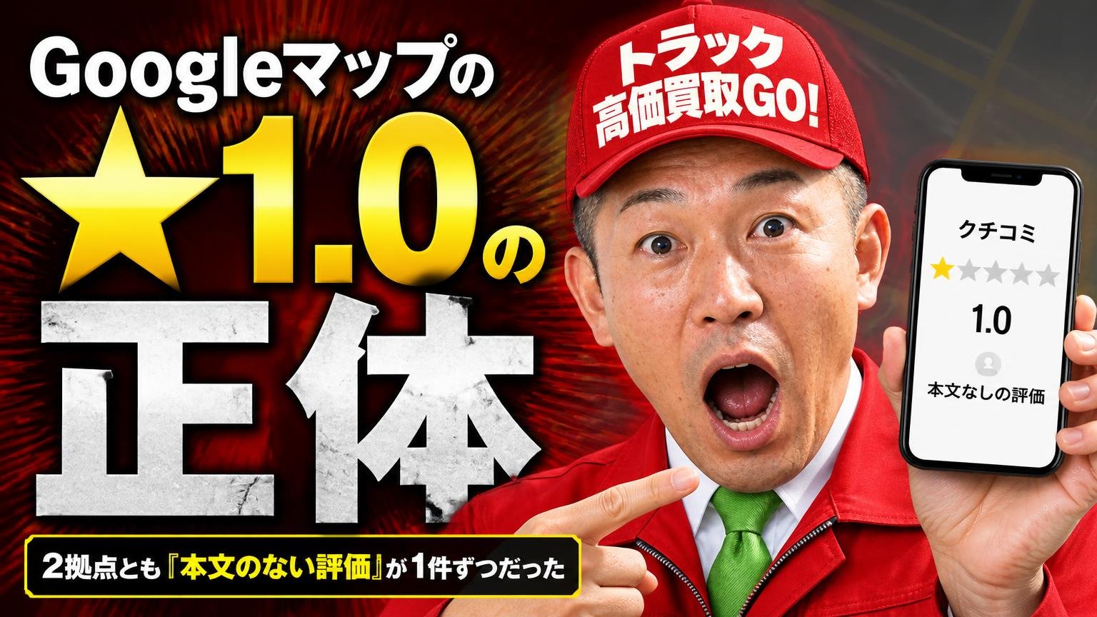 Googleマップの★1.0の正体｜2拠点とも「本文のない評価」が1件ずつだった