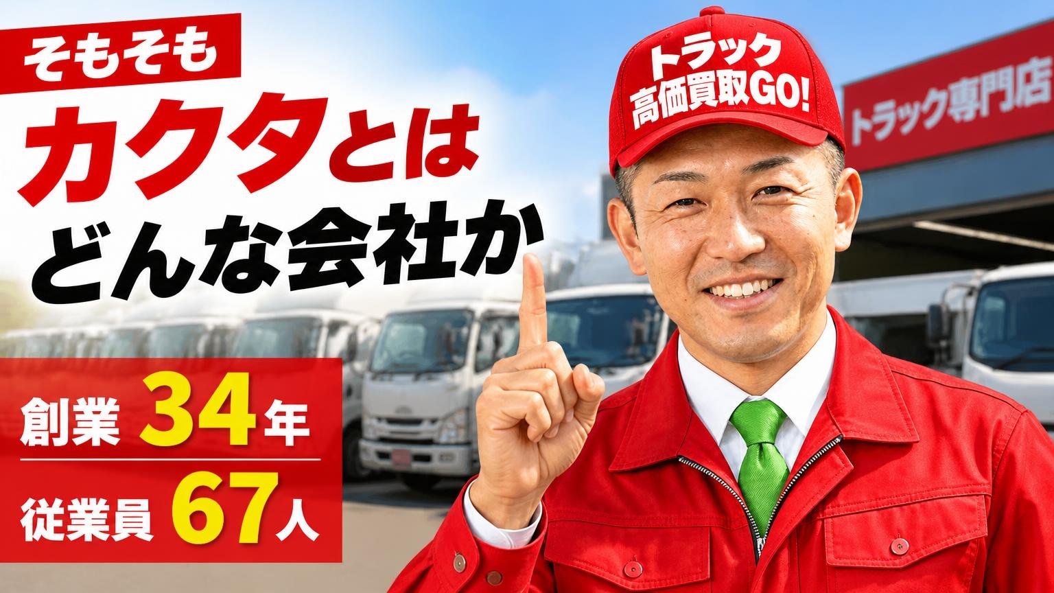そもそもカクタとはどんな会社か｜創業34年・従業員67人のトラック専門店