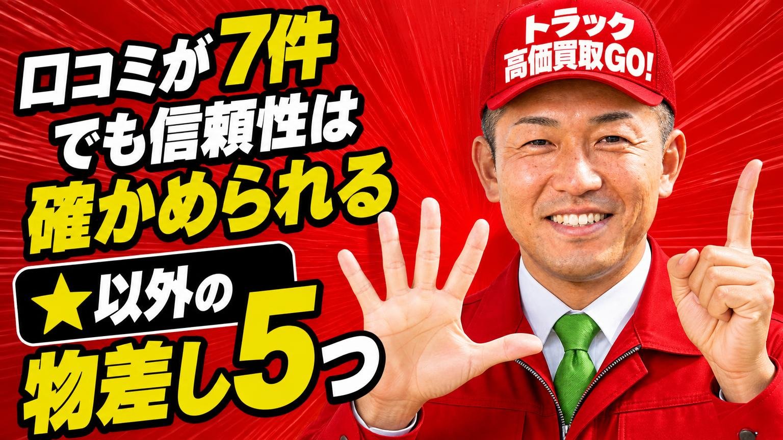口コミが7件でも信頼性は確かめられる｜★以外の物差し5つ