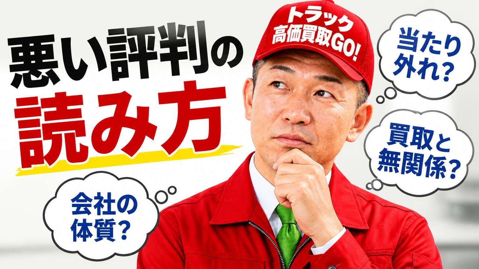 悪い評判の読み方|「会社の体質」か「当たり外れ」か「買取と無関係」か