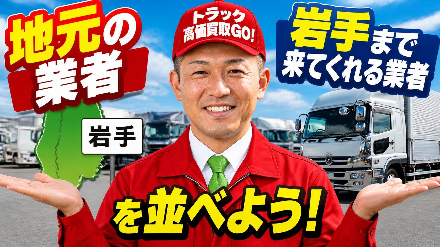 岩手でトラックを売るなら「地元の業者」と「岩手まで来てくれる業者」を並べよう