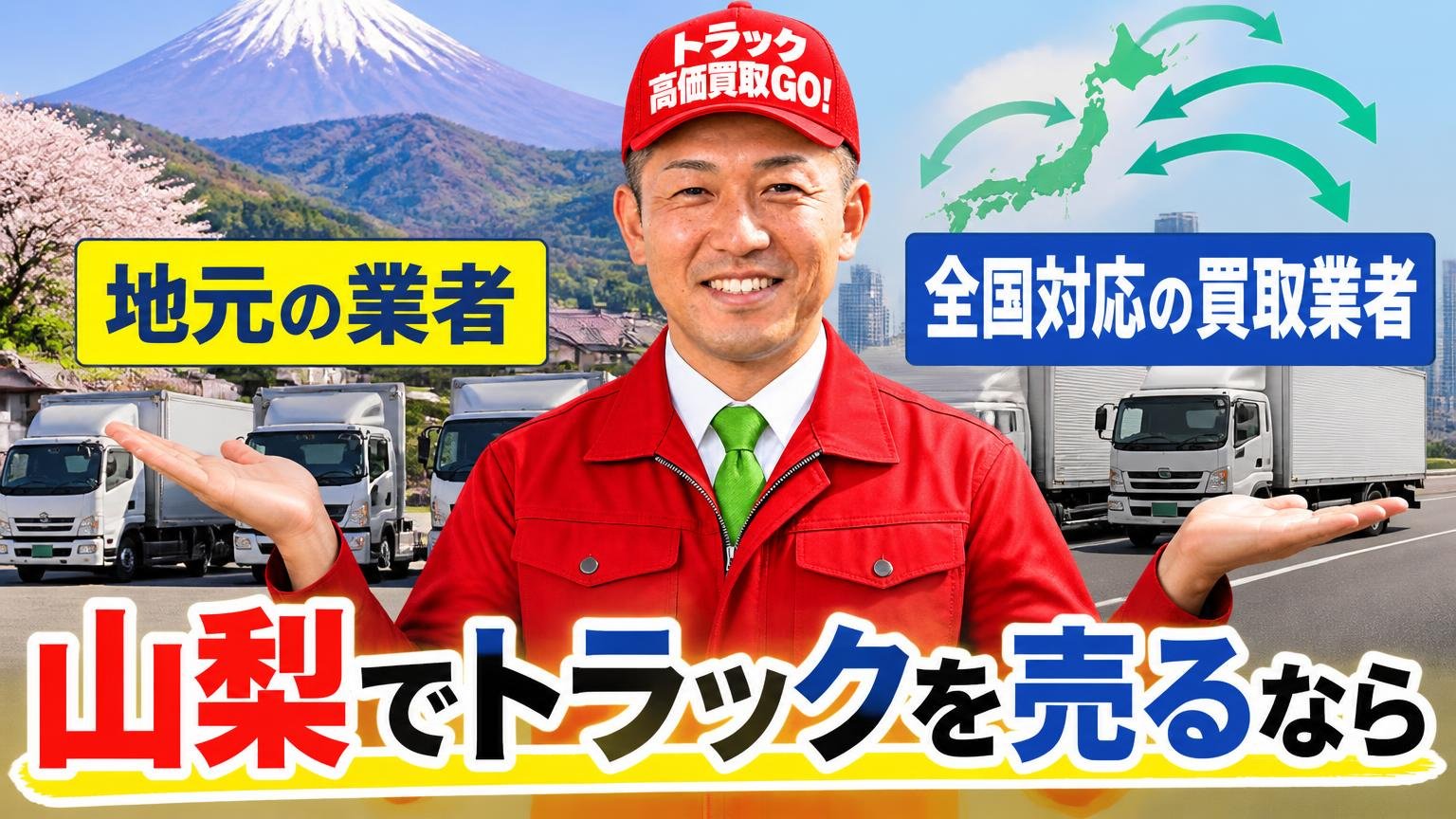 山梨でトラックを売るなら「地元の業者」と「全国対応の買取業者」を並べて比べよう