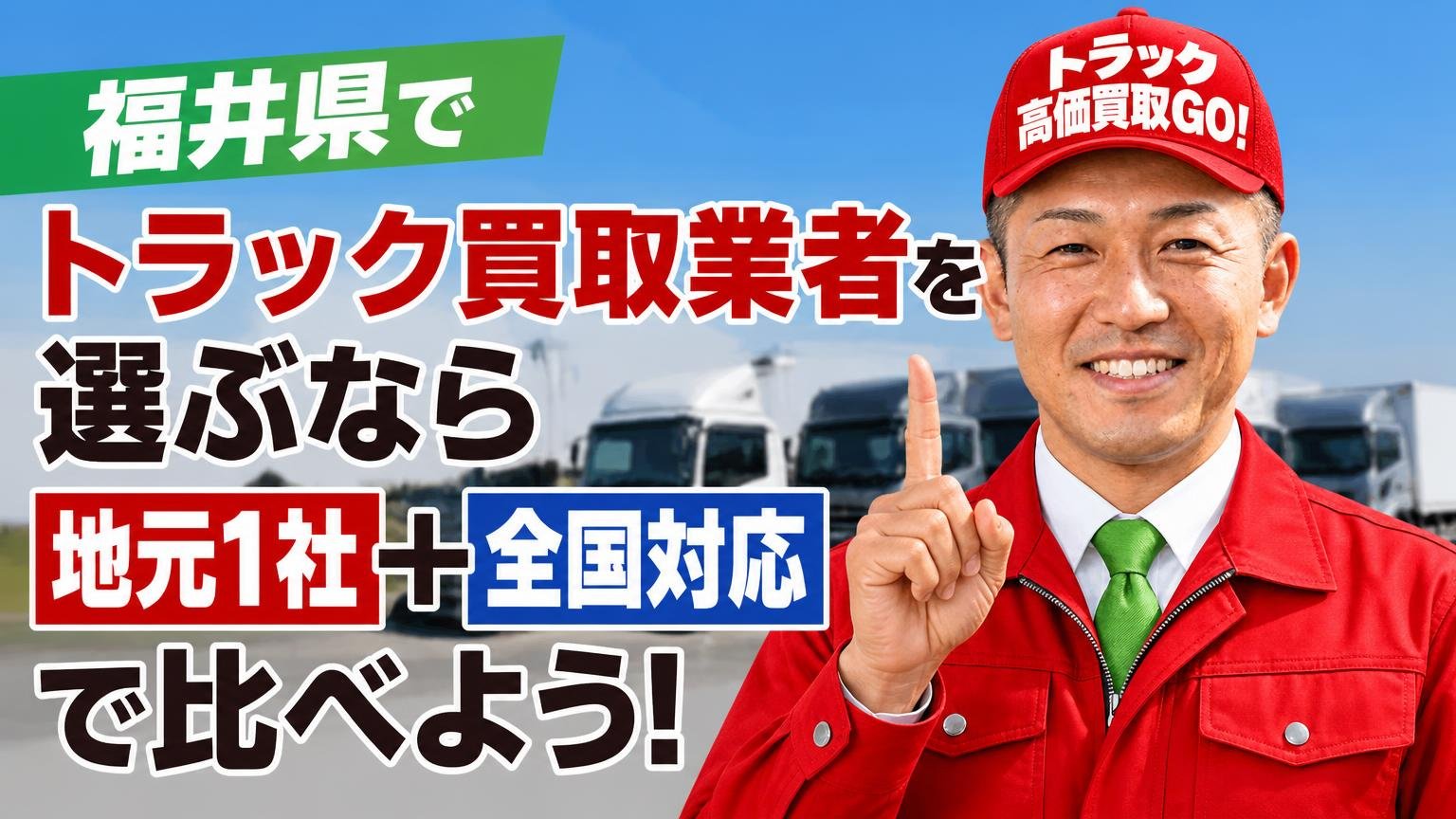 福井県でトラック買取業者を選ぶなら「地元1社＋全国対応」で比べよう