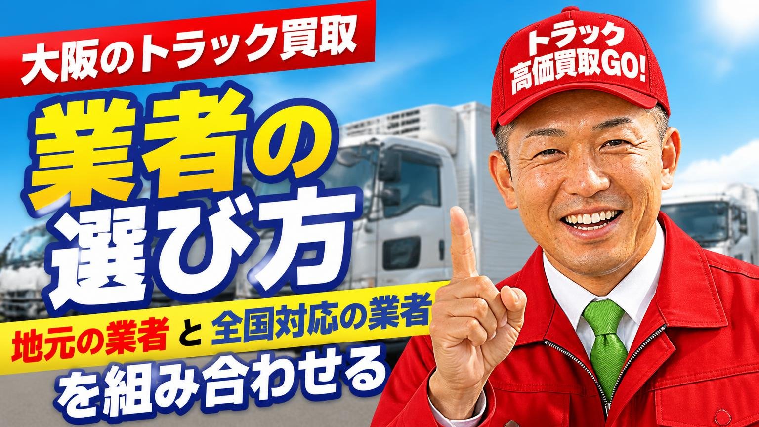 大阪のトラック買取業者の選び方|地元の業者と全国対応の業者を組み合わせる