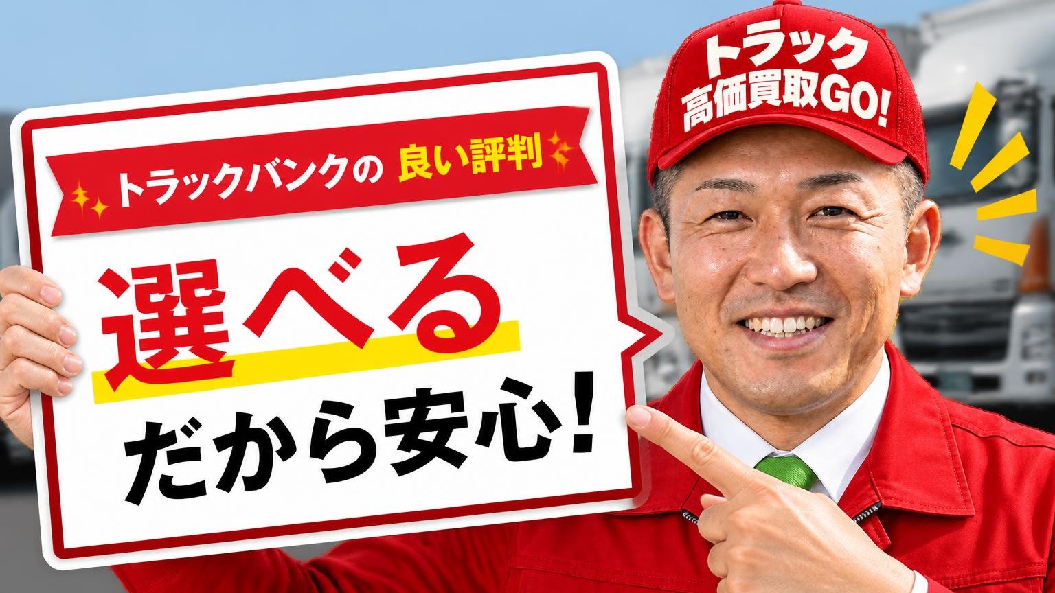 トラックバンクの良い評判。褒められているのは「金額」ではなく「選べること」