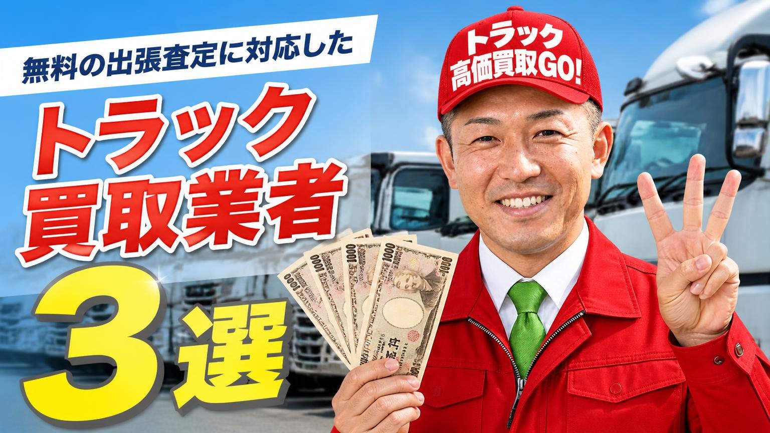 評判を確認したら、次に金額を並べる。無料の出張査定に対応したトラック買取業者3選