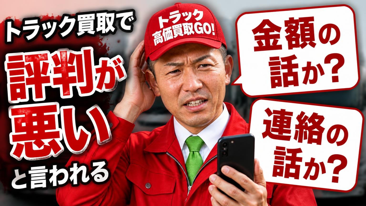 トラック買取で「評判が悪い」と言われるものの中身｜金額の話か、連絡の話か