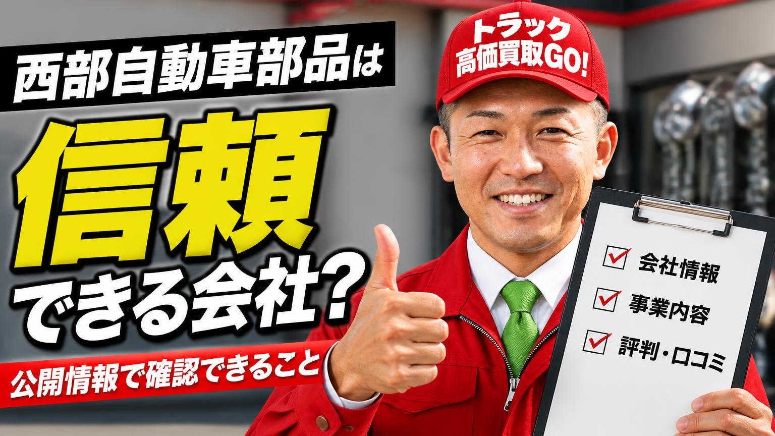 西部自動車部品は信頼できる会社?公開情報で確認できること