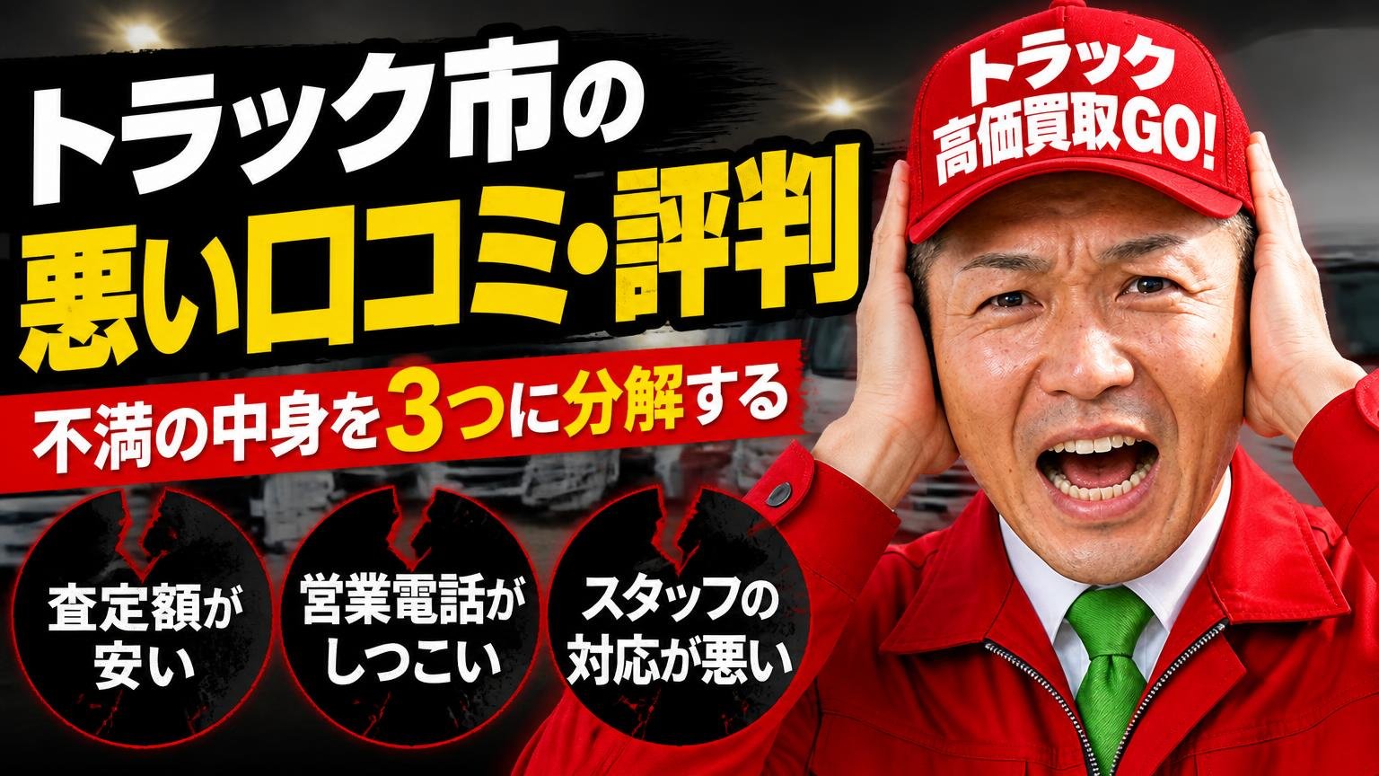 トラック市の悪い口コミ・評判|不満の中身を3つに分解する