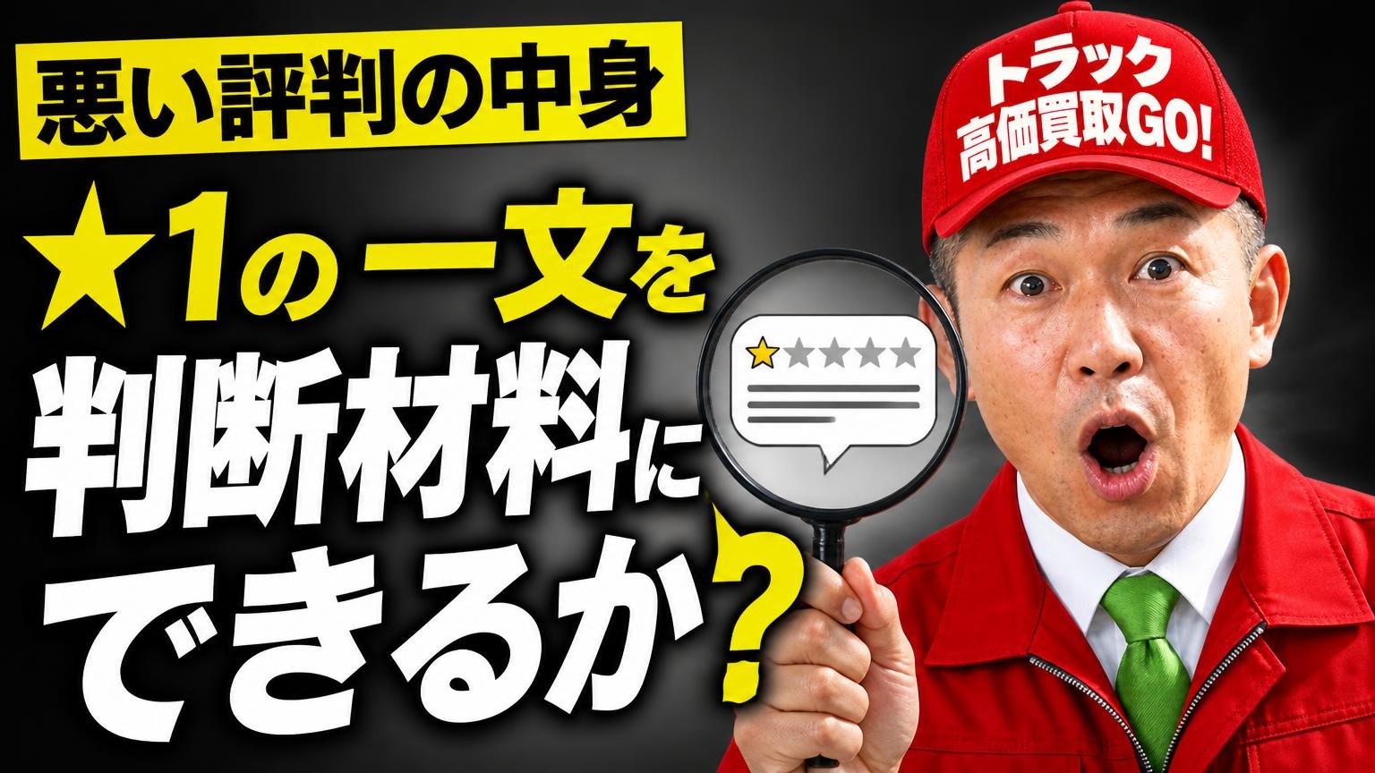 悪い評判の中身｜★1の一文を「判断材料にできるか」で切り分ける