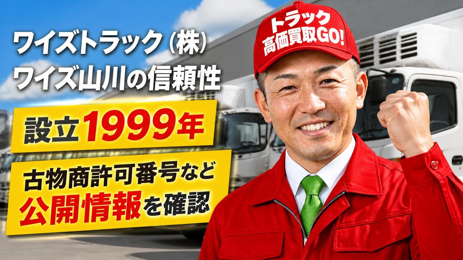 ワイズトラック(㈱ワイズ山川)の信頼性|設立1999年・古物商許可番号など公開情報を確認