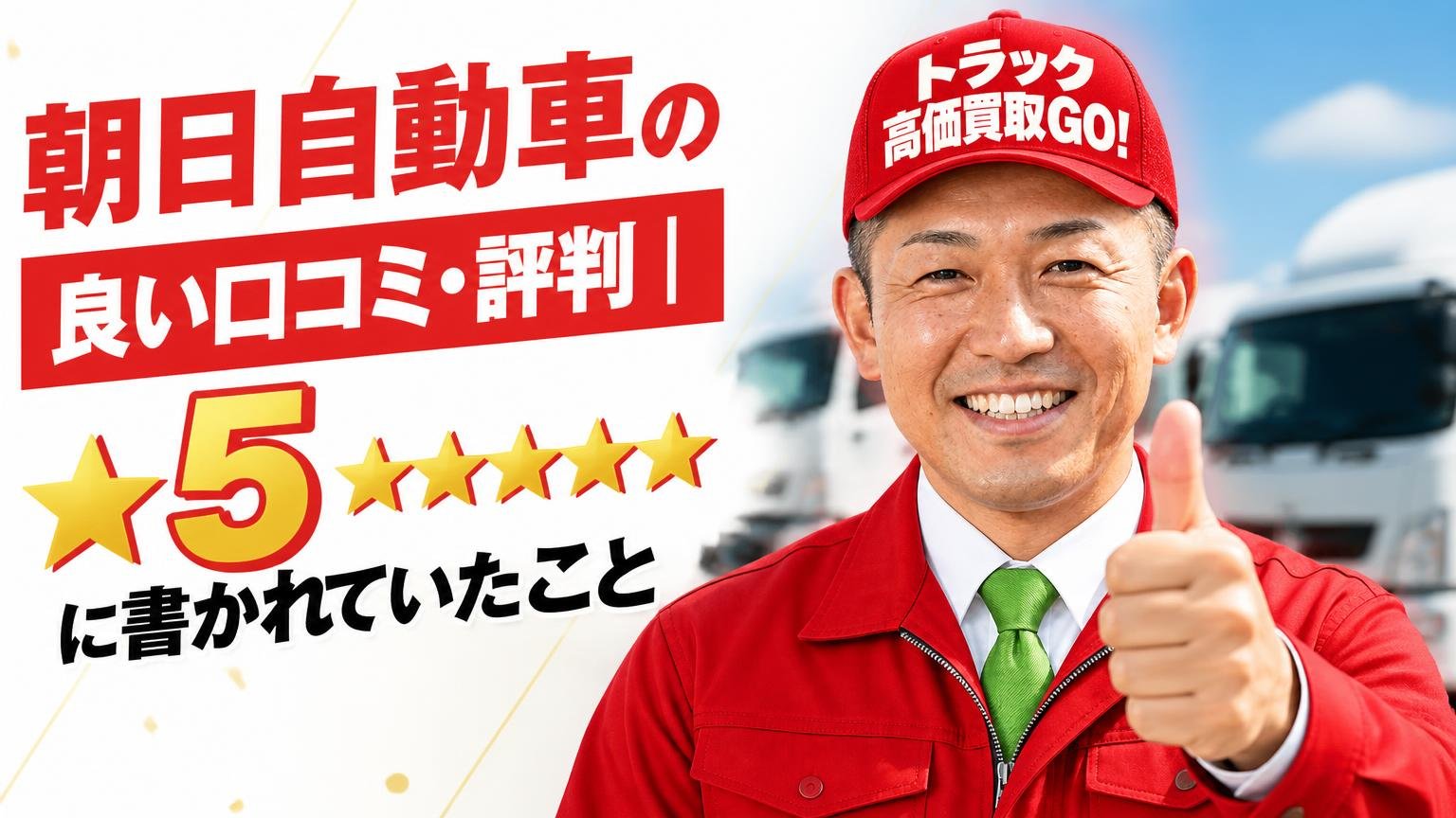 朝日自動車の良い口コミ・評判|★5に書かれていたこと