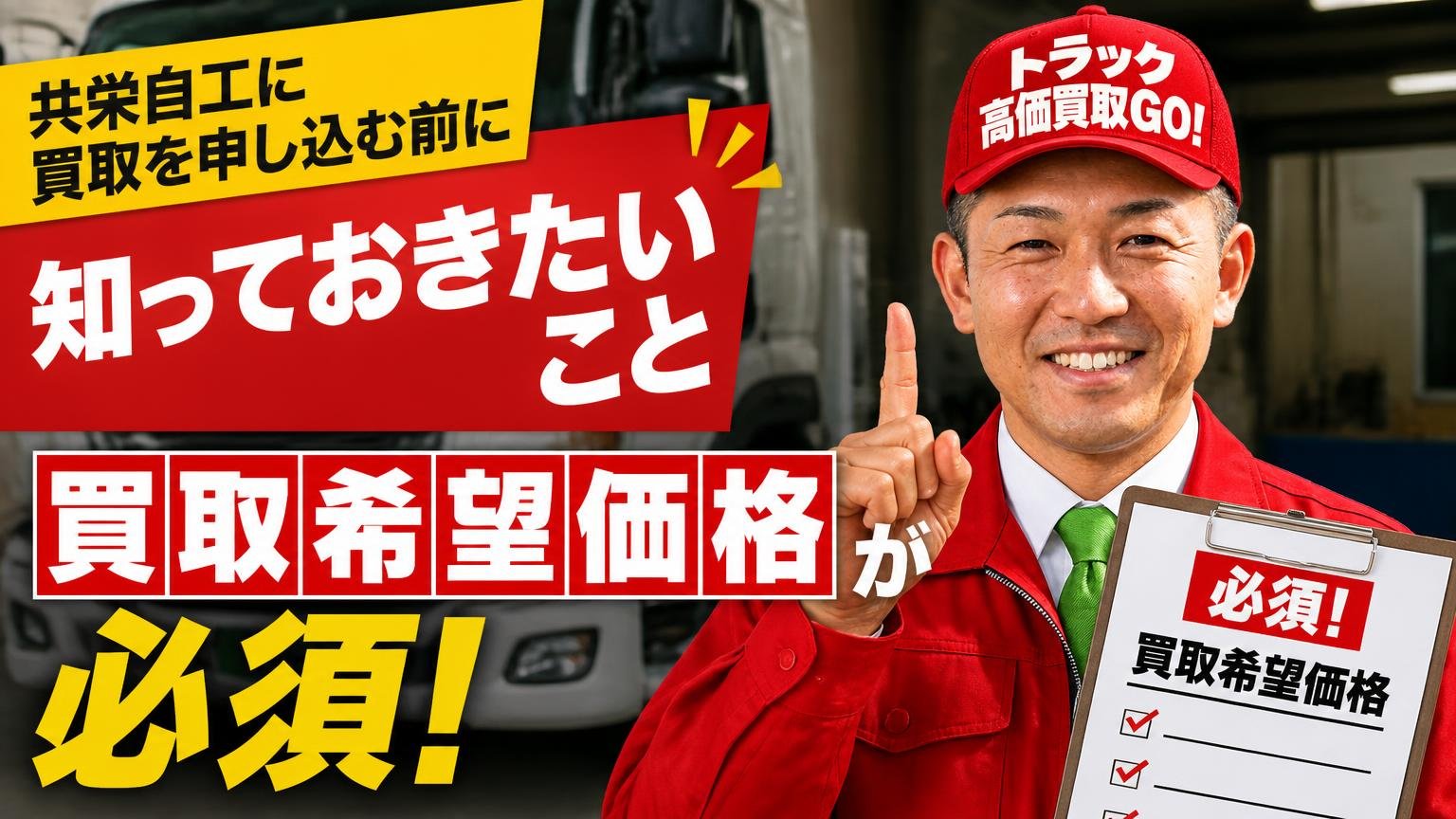 共栄自工に買取を申し込む前に知っておきたいこと【買取希望価格が必須】