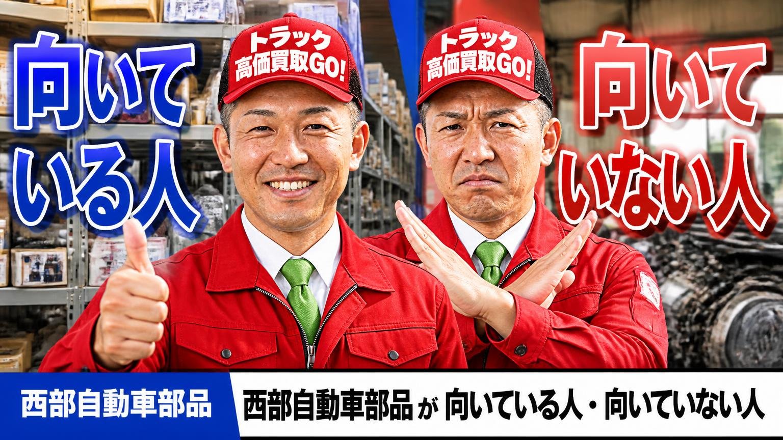 西部自動車部品が向いている人・向いていない人