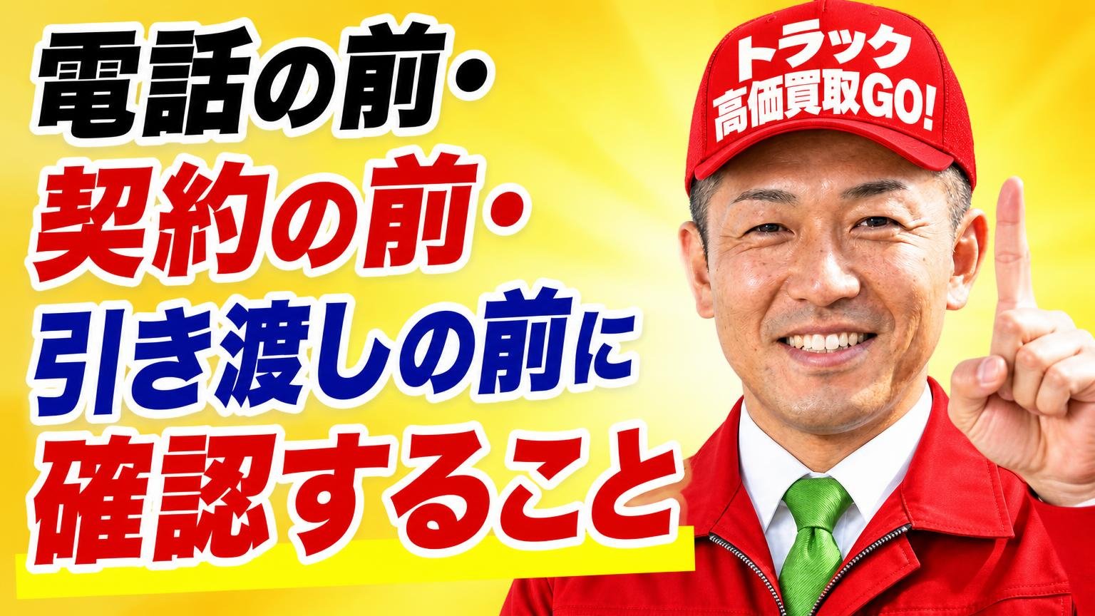 電話の前・契約の前・引き渡しの前に確認すること