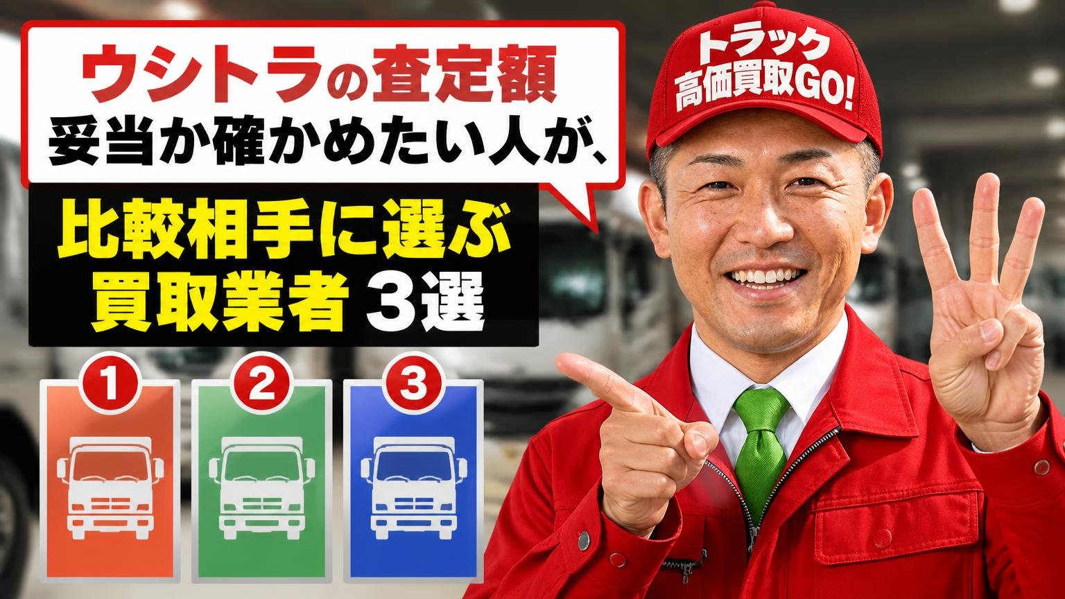 ウシトラの査定額が妥当か確かめたい人が、比較相手に選んでいる買取業者3選