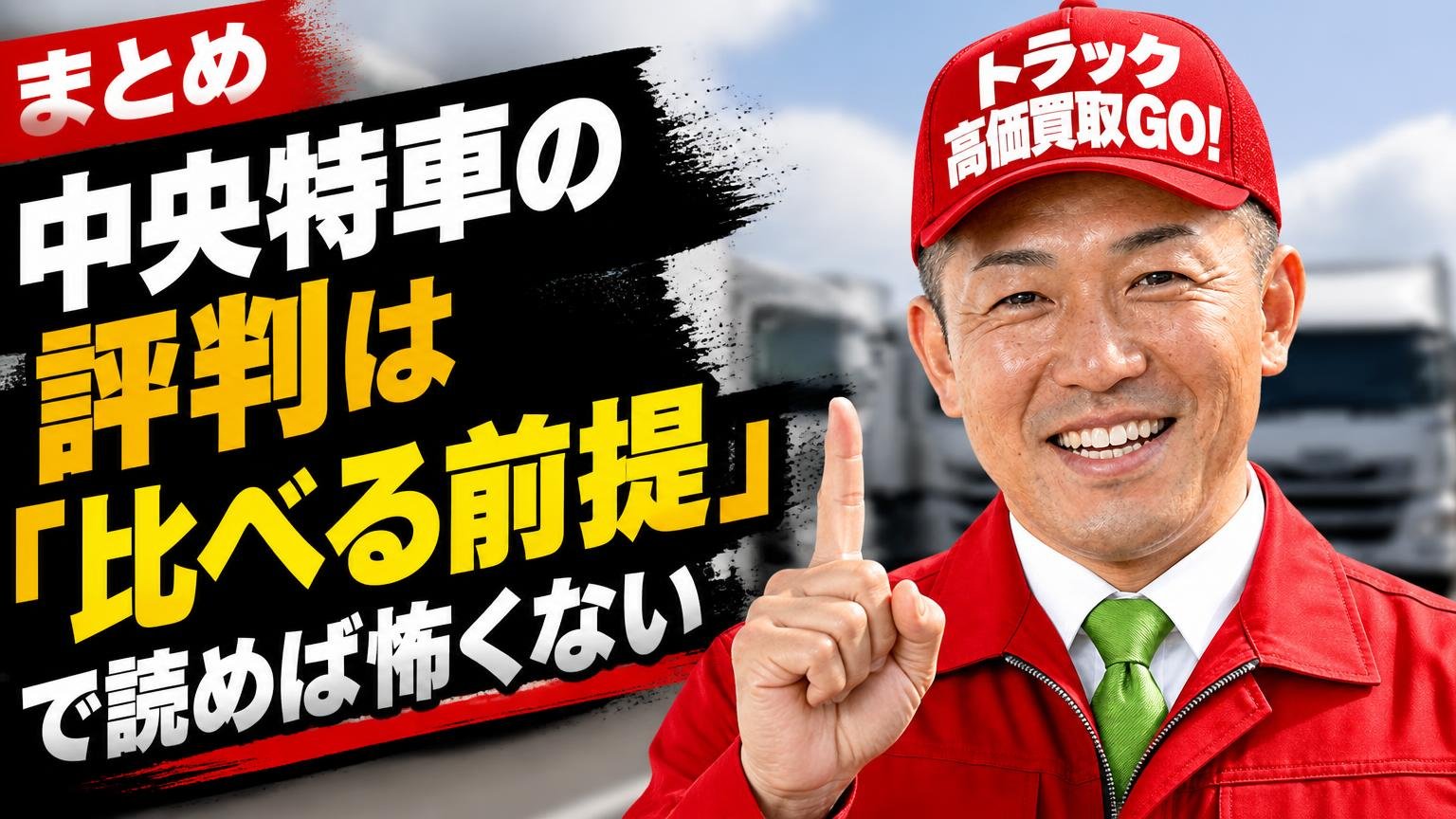 まとめ｜中央特車の評判は「比べる前提」で読めば怖くない