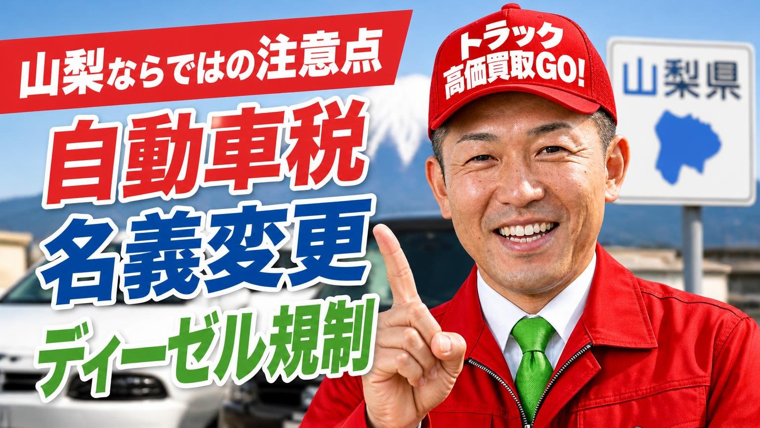 山梨ならではの注意点|自動車税・名義変更・ディーゼル規制