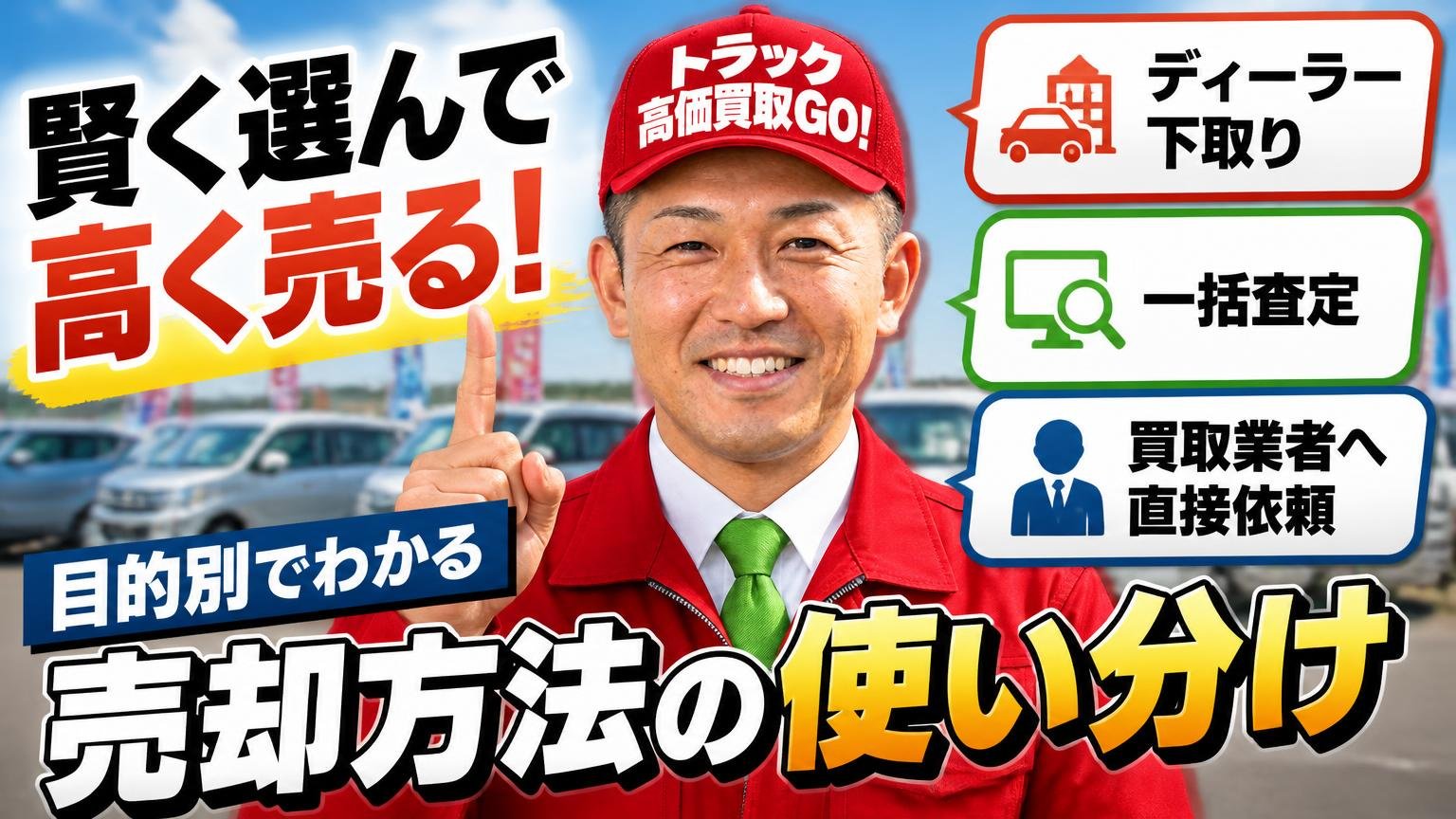 ディーラー下取り・一括査定・買取業者への直接依頼の使い分け
