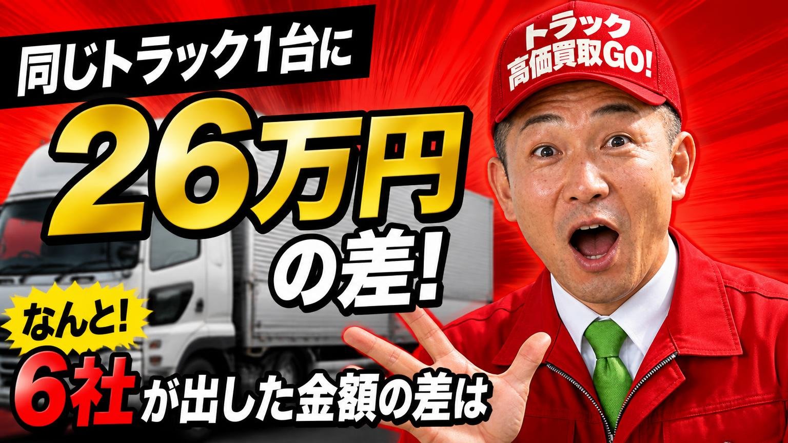 同じトラック1台に、6社が出した金額の差は26万円だった